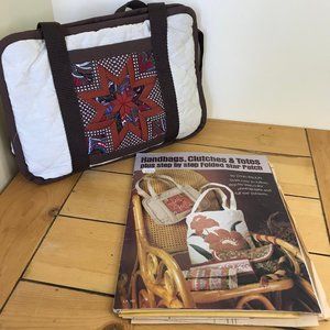 Starburst Quilted Handbag Hand Made Patchwork Organizer Purse + Sewing Pattern